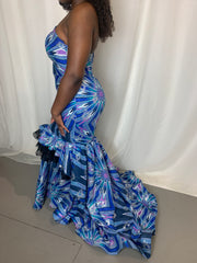 ZOE One Shoulder African Print Dress